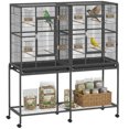 thumbnail image 1 of PawHut 56"H Bird Cage, Rolling Parrot Cage w/ Detachable Rolling Stand, 1 of 10