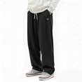 thumbnail image 2 of Ketyyh-chn99 Men's Casual Cargo Sweatpants Men's Corduroy Pants Solid Corduroy Rope Pants With Drawstring Waist Straight Pants Size for 4XL,Black, 2 of 6