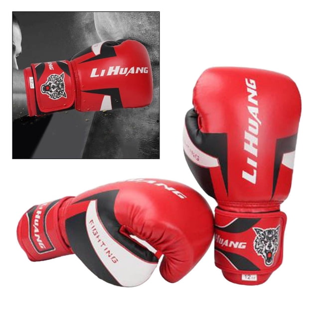 Gants d'Entraînement de Boxe pour Hommes et Femmes, Sparring, Kickboxing, GYM, 10 Oz, challenge, heavy Punching, 10 Oz, Rouge