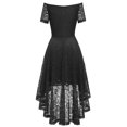 thumbnail image 4 of WEAIXIMIUNG Robes Tendance pour Invitées de Mariage pour Femmes Printemps 2024 Grande Taille Robe à Épaules Dénudées Asymétrique en A Robe de Cocktail de Mariage Rouge P, 4 of 4