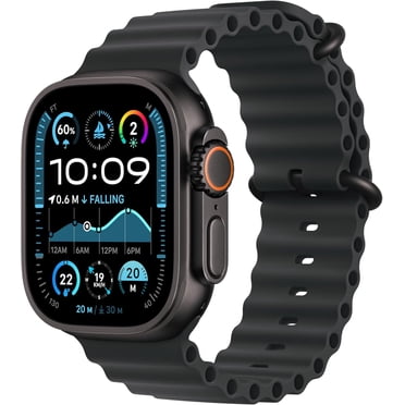 Apple Watch Ultra 2 (GPS + Cellulaire) 49 mm Boîtier en Titane Noir avec Bracelet Ocean Noir / Remis à Neuf Certifié Grade A