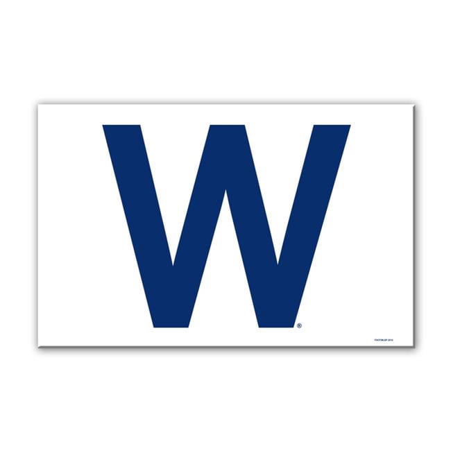 Fremont Die 2324569516 8 in. Chicago Cubs Car Style Magnet - W Design