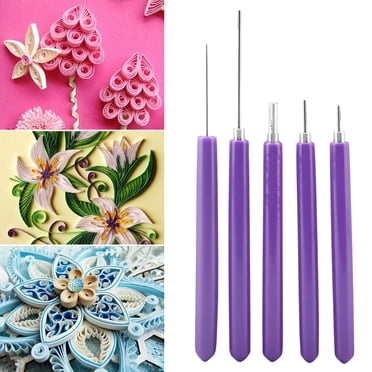 Fyydes Outils de Quilling en Papier, Multifonction 5 Pcs Outils de Quilling à Fentes de Tailles Différentes Kit d'Outils de Quilling en Papier, Kits d'Outils de Quilling
