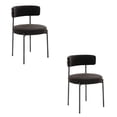 thumbnail image 1 of Federica II Boucle Chair in Black Color - SET OF 2, 1 of 4