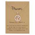 thumbnail image 1 of Jusqu'à 65 % de Réduction sur les Colliers SMihono pour Femmes Collier Douze Constellations Collier Clavicule Animal Rond Creux Or Rose, 1 of 1