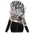 thumbnail image 1 of Ruimatai Women's Solid Stitching Drawstring Hooded Slim Fashion Jacket Coat Outwear, 1 of 4