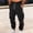 đĽ Black, variant on Sentmoon Sweatpants for Men Sweat Pants for Men Men Solid-Color Casual Loose Sports Texture Work Pants Drawstring Pockets Elastic Waistband Long Pants for Outdoor Activities and Hiking XXXL