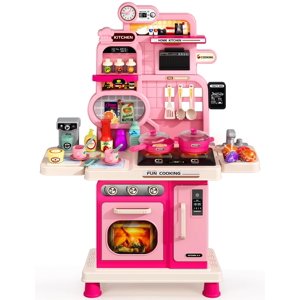 Jeux de cuisine pour enfants, Jouets de cuisine avec son & Léger, Cuisinière, Jouer à l'évier, Jouer aux accessoires de cuisine, Jouet de cuisine
