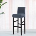 thumbnail image 1 of PiccoCasa Stretch Spandex Bar Stool Cover for Short Back Chair Slategray 1, 1 of 8