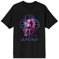 thumbnail image 1 of Chasseurs de Démons K-pop HuntrX Ensemble Adulte Noir Col Rond Manches Courtes T-Shirt-TG, 1 of 4