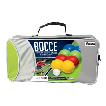 Franklin Sports Bocce Sets - Regulation Bocce Balls and Pallino - Beach and Lawn Bocce Set for Kids and Adults - Intermediate , 100mm