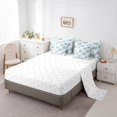 thumbnail image 3 of YST 7-Piece Butterfly and Hydrangea Blossoms Bedding Set, King Size, Green Leaves, 3 of 4