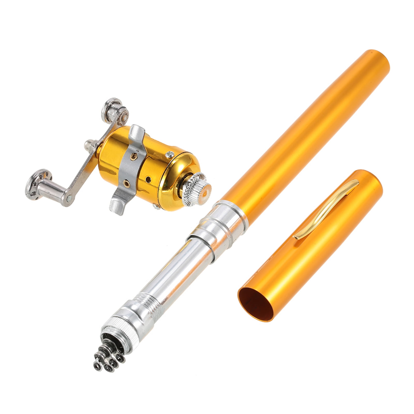 Pocket Fishing Rod, Mini Fishing Rod Fishing 2-Piece Set Including Fishing Rod and Fishing Reel