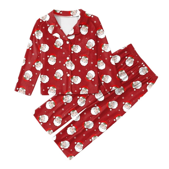 Ensemble de Pyjamas Assortis pour Enfants à Manches Longues et Pantalons 2 Pcs