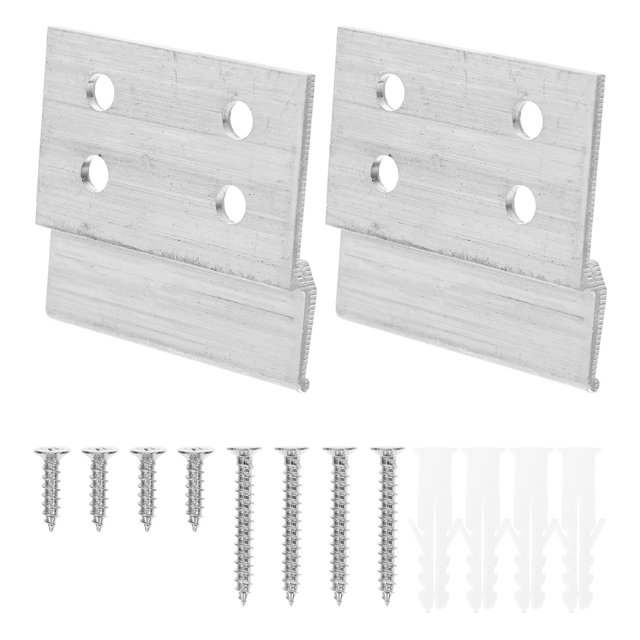 HEALEEP 2Set Cleat Hangers Wall Aluminum Alloy Silver Homeowners Design