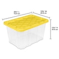 thumbnail image 2 of Sterilite 102L Industrial Storage Box, Yellow, 4 Pk, 2 of 9