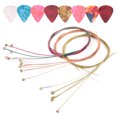 thumbnail image 3 of Corde de Guitare, Guitare Jouant Accessoires Celluloïd Pic Set Guitare Coloré Pic Set Wear- pour Instrument à Cordes, 3 of 8