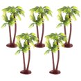 thumbnail image 1 of Shisuyan 5Pcs Plastic Coconut Palm Tree Miniature Plant Pots Bonsai Craft Micro Landscape DIY Decor, 1 of 8
