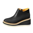 thumbnail image 1 of Pisexur Womens Winter Boots Platform Ankle Boots Elastic Chunky Block Heel Chelsea Booties Sole Non-Slip Combat Shoes, 1 of 4