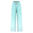 thumbnail image 5 of Pants for Women, Womens Fashionable Striped Printed Drawstring Wide Leg Pants, 5 of 5