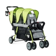 Foundations Compass Trio Triple Stroller, 3-Seat Tandem with UV Canopies and Reclining Seats, Lime