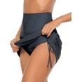 thumbnail image 4 of Womens Swim Skirt Drawstring Tummy Control Swim Bottom with Built-in Brief, 4 of 6