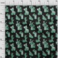 thumbnail image 3 of oneOone Velvet Black Fabric Cactus Craft Projects Decor Fabric Printed By The Yard 58 Inch Wide, 3 of 5