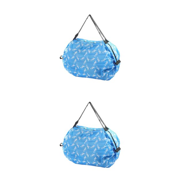 Redempat Foldable Storage Bags For Travel Travel Packing Solution Space-saving Shopping Bag For Travel blue puppy 2Set