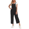 thumbnail image 1 of Summer Women Jumpsuit with Pockets Sleeveless Wide Legs Plus Size Overalls, 1 of 6