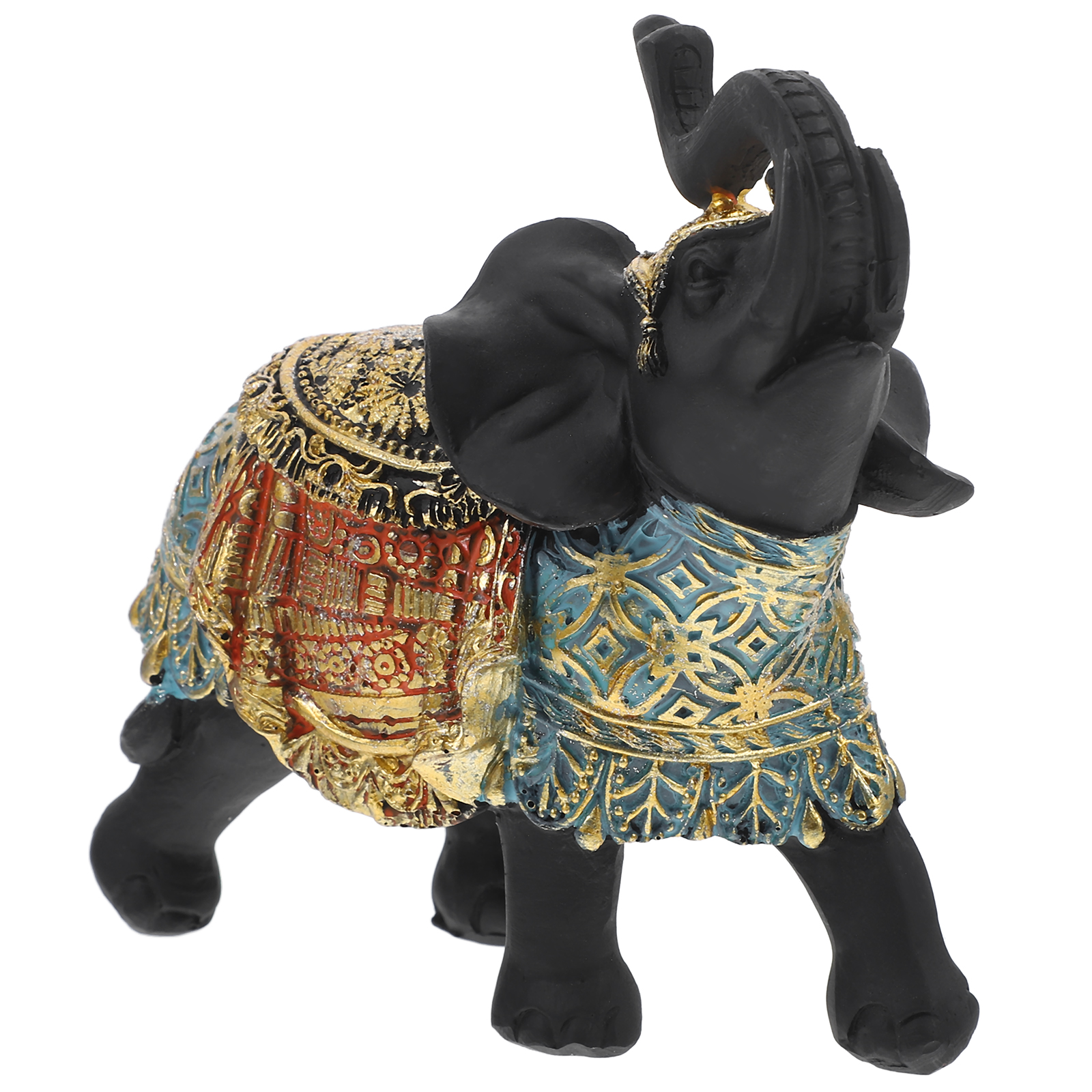 Décoration de Table Éléphant Statue en Résine Sculpture d'Éléphant Figurine d'Animal
