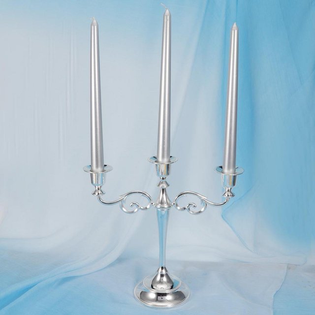 Peahefy Vintage Romantic 3 Head Candlesticks for Wedding Dinning Table Decoration,Candlestick, Dinning Table Candlestick