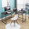 thumbnail image 3 of Patiojoy L Shaped Gaming Desk Corner Computer Desk Workstation for Home Office Black, 3 of 5