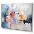 thumbnail image 2 of Designart Collages Abstraits Art Mural, Euphonie Textile I, Collages Abstraits Grande Décoration Murale, Toile Moderne Turquoise Art Mural, 44x34 Pouces, 2 of 5