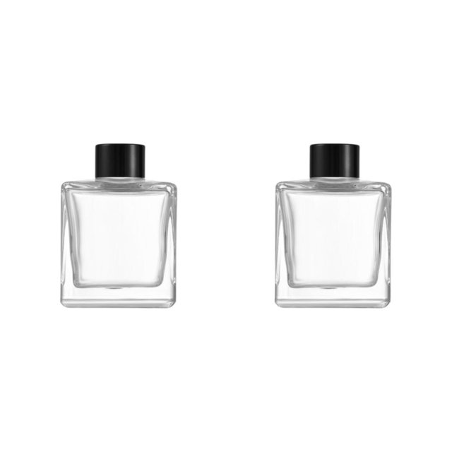 kurtrusly 1/2/3/5 Empty Square Glass Diffuser For Fragrance - Thickened Bottom Anti-Slide With Excellent 200ml 2PCS