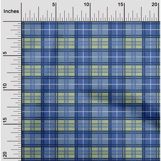 oneOone Polyester Lycra Fabric Madras Check Print Fabric By Yard 56 Inch Wide