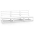 thumbnail image 1 of vidaXL Garden Middle Sofas 3 pcs White Solid Wood Pine, 1 of 1