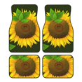 thumbnail image 1 of Kdxio Sunflower Print Car Floor Mats Universal SUV Front Rear Floor Foot Mats 4-Piece Full Set with Non-Slip Rubber Backing Car Accessories for Most Cars, 1 of 7