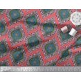 thumbnail image 2 of Soimoi Orange Rayon Crepe Fabric Seamless Damask Decor Fabric Printed Yard 46 Inch Wide, 2 of 3