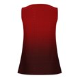 thumbnail image 4 of Yuyuzo Débardeurs pour Femmes Chemise Sans Manches Décontractée à Illets Col Rond Blouse Épaule Dégradé T-Shirts, 4 of 5