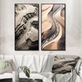 thumbnail image 1 of Designart "Desert Oasis Rivers among Eternal Dunes I" Desert Framed Wall Art Set Of 2 - Global White Framed Canvas Set For Living Room Decor, 1 of 6