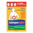 thumbnail image 1 of Salonpas Pain Relieving HOT Capsicum Patch, 3 Count (12 Pack), for Back, Neck, Shoulder, Knee Pain and Muscle Soreness, 8 Hour Pain Relief, 1 of 6