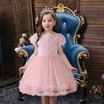 thumbnail image 2 of Penkiiy Robe Sans Manches Brodée en Maille pour Filles, Robe de Princesse, Robe d'Été Rose 2023, 2 of 9