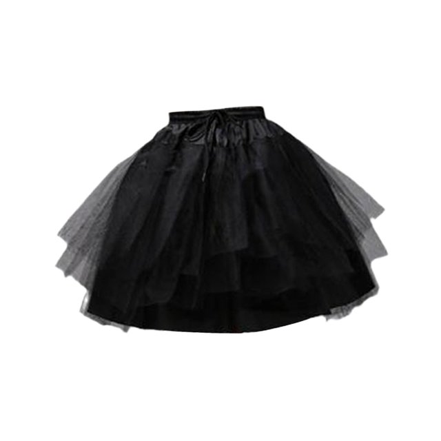 ZLight Hoopless Skirt Petticoat Breathable Wedding Accessory Dress Cosplay white Prom for black 45cm