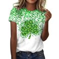 thumbnail image 1 of FAIWAD T-Shirts pour Femmes Grande Taille T-Shirt Vert de la Saint-Patrick Décontracté Col Rond Hauts Graphiques Trèfle, 1 of 1