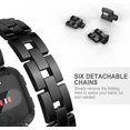 thumbnail image 4 of Bracelet Bling Compatible avec Fitbit Versa/Versa 2 Bracelets pour Femmes Bracelets en Acier Inoxydable de Remplacement pour Versa Lite Edition/Versa SE Accessoires Élégant Bracelet en Métal Argent+or Rose, 4 of 9