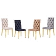 thumbnail image 2 of Canadian Furniture Roma Beige Dining Chair Golden Legs (Set of 2), 2 of 3