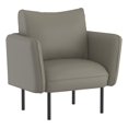 thumbnail image 1 of Chaise d’appoint moderne en similicuir, gris beige, 1 of 7