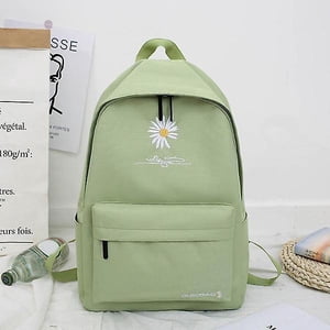 Nouveau sac à dos solide fille sac d'école pour adolescents sac d ́école Nylon Daisy Sac d'impression noir
