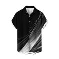 thumbnail image 2 of Styesk T-Shirts pour Hommes Col Rabattu Fluide Léger Manches Courtes Cardigan Boutonné Haut Chemise Manches Courtes Col Rabattu Haut Chemise, 2 of 4