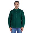 thumbnail image 1 of Atasi Chemise Henley Indienne pour Homme à Manches Longues, Décontractée, Col Mandarin, Courte Kurta, 1 of 7